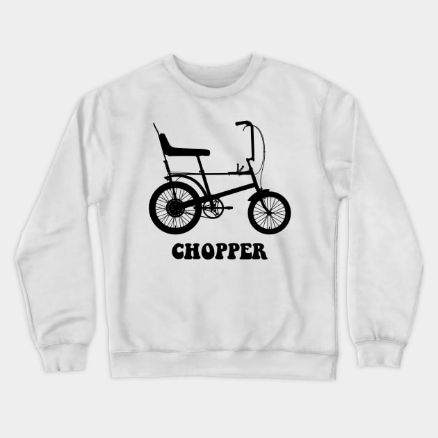 Raleigh Chopper Bicycle Crewneck Sweatshirt by nutandboltdesign